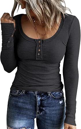 Camiseta De Manga Larga Holgada Para Mujer – Corte Túnica, Cuello Redondo, Tela Suave Y Cómoda Para Uso Diario