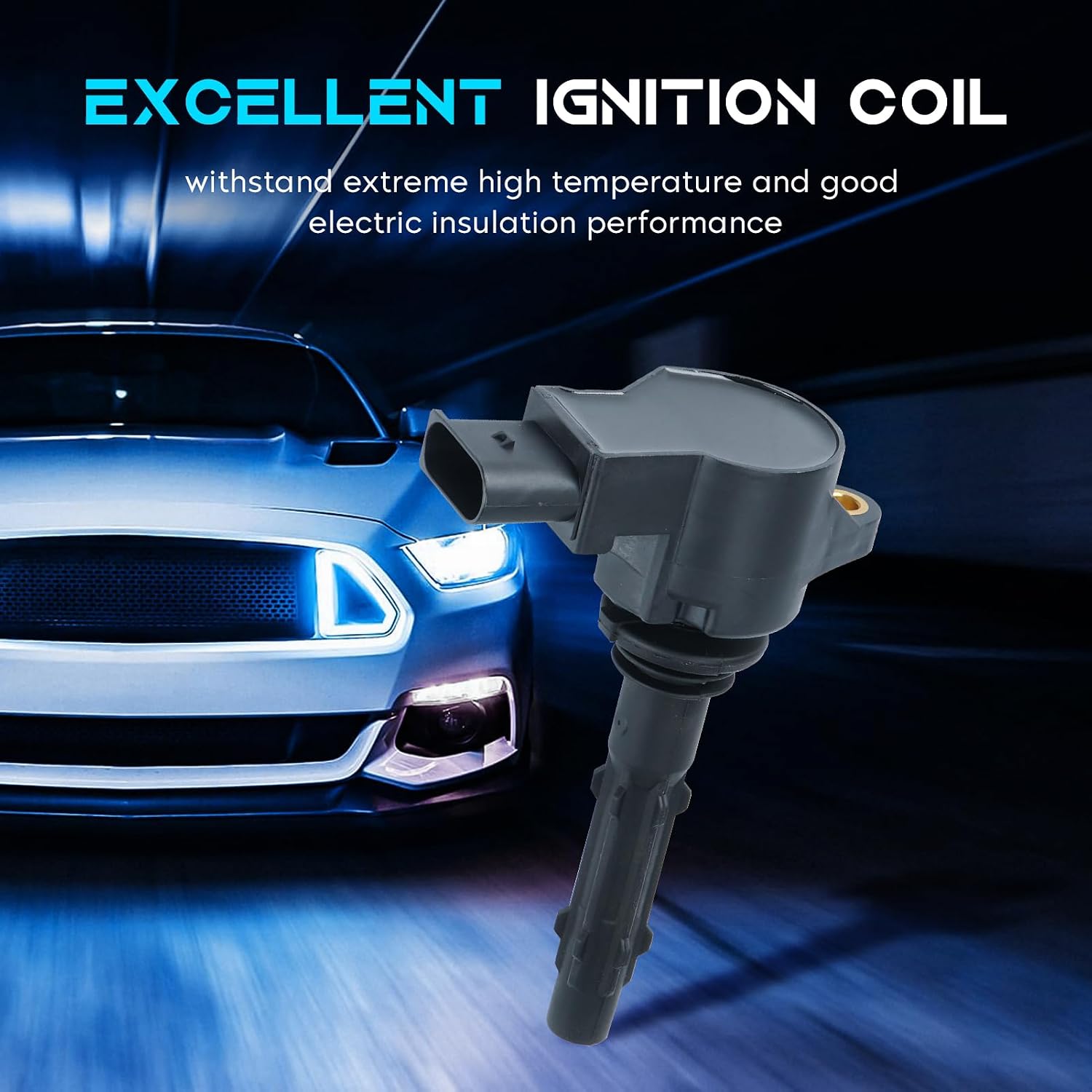 Black Set of 8 Ignition Coils Pack 8 Iridum Spark Plugs Compatible with Mercedes-Benz CL550 CLK550 CLS550 E550 G550 GL450 CL550 ML550 S550 SL550 5.5L 4.7L 2007-2012 Replace UF535