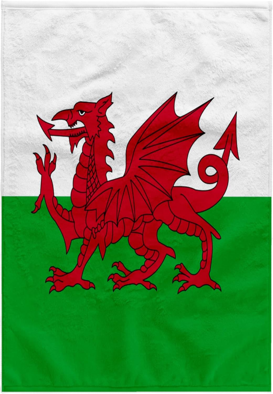 3dRose Flag of Wales - Welsh red Dragon on White and Green - Y Ddraig Goch UK United Kingdom Great Britain 22x30 Bath Hand Pool Towel
