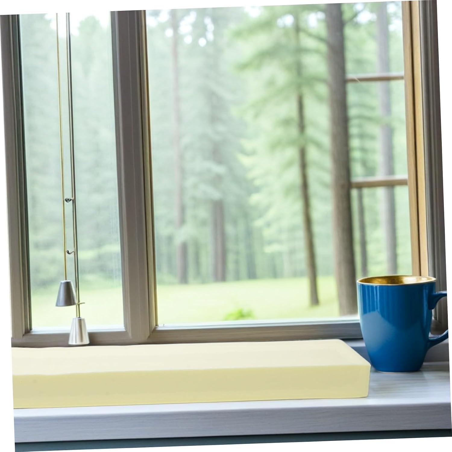 2pcs Window Moisture Absorber Strip, Cuttable Water-Absorbent Sponge Bar for Condensation and Anti-drip on Bathroom, Kitchen, and Living Room Windows, Large Size 50×6.8×2.8cm
