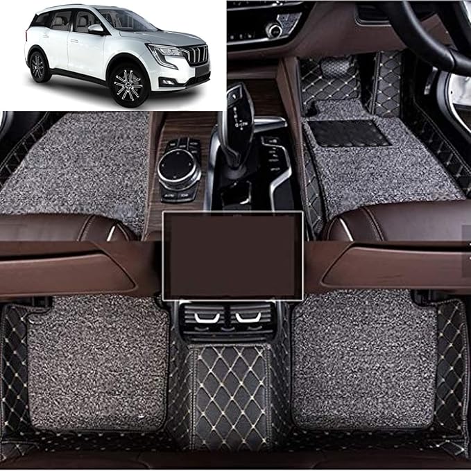 Vahan Expo 7D Mats for XUV 700 (7 Seater) Car Floor Foot Mat (Year