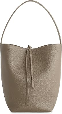 befen Genuine Leather Bucket Bag for Women, Soft Pebbled Shoulder Bag