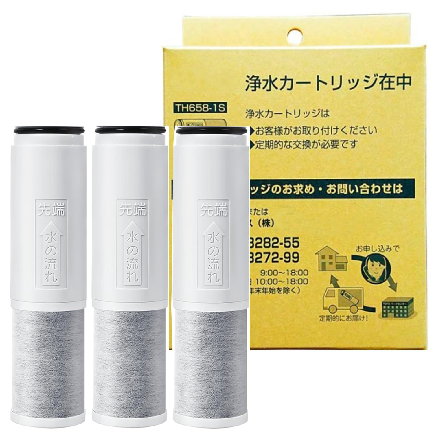 Amazon | 浄水カートリッジ [TH658-1S] カートリッジ 3個セット 交換用