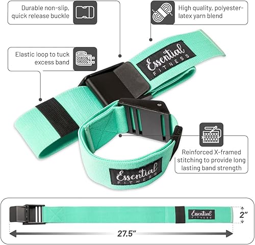 Miniatura 3 de Essential Fitness Bandas BFR para mujer  Bandas de entrenamiento de glúteos  Bandas de supresión de piernas para restricción del flujo sanguíneo