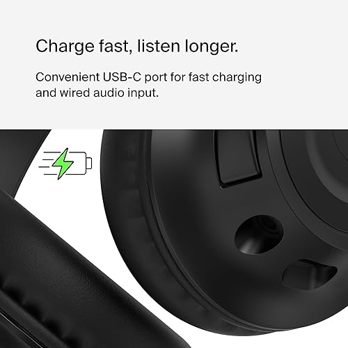 Miniatura 8 de Belkin SoundForm Inspire - Auriculares inalámbricos sobre la oreja para niños, aprendizaje en línea y viajes con micrófono integrado, límite de