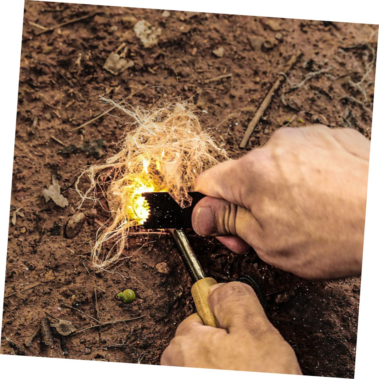 BESPORTBLE Survival Fire Starter Ropes 4pcs Jute Rope Wick Easy Ignition Waterproof Long Burning Jute Cord for Outdoor Activities