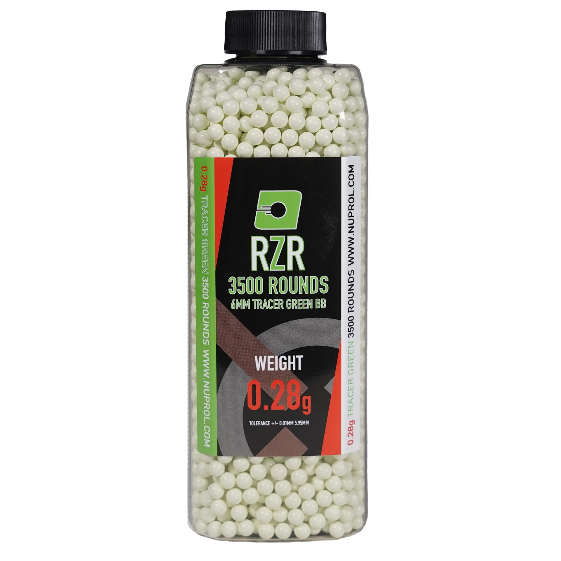 NUPROL RZR - Tracer Green Airsoft BBs - 0.28g (3500R)