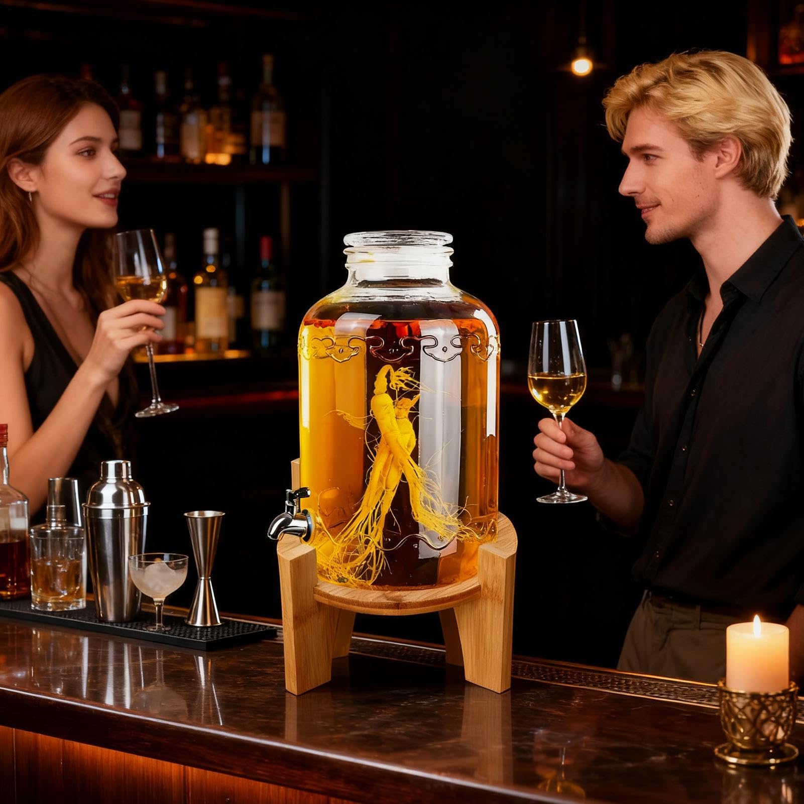 Soporte dispensador de bebidas - Elevador de mesa para mejorar la estabilidad, soporte para tarro de limonada de mostrador, base con espacio libre para grifo para barril de agua, suporto