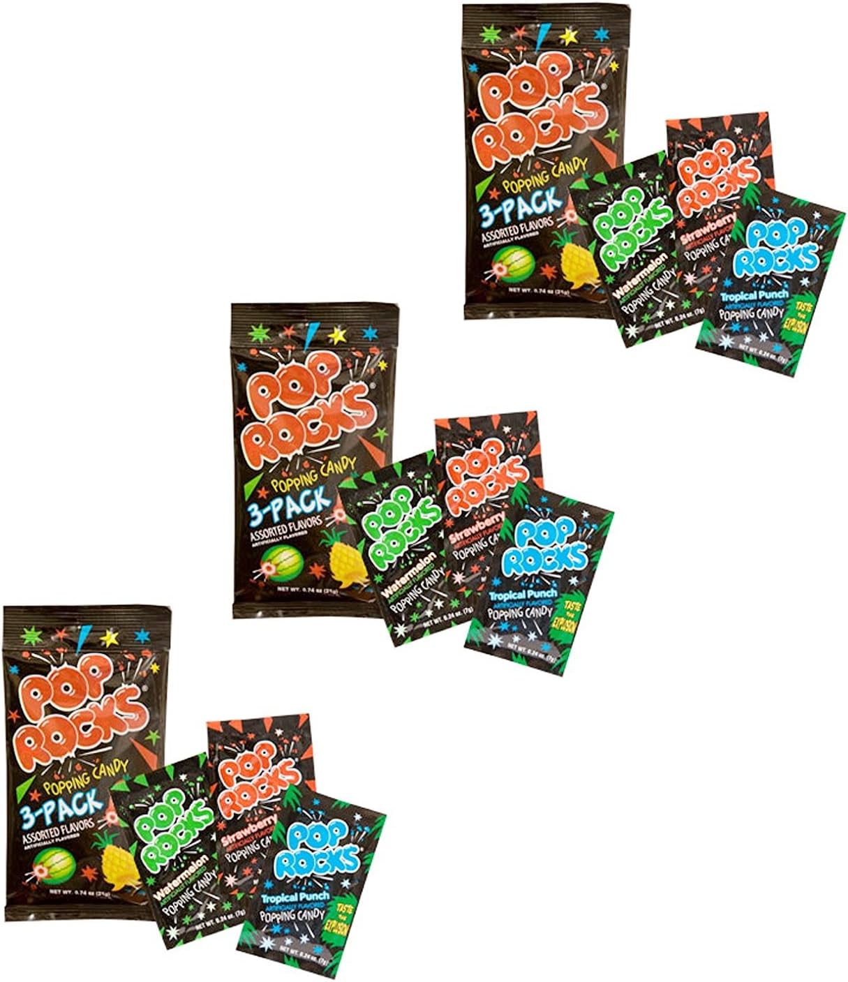 Popping Candy 3-Pack - Watermelon, Strawberry, Tropical Punch