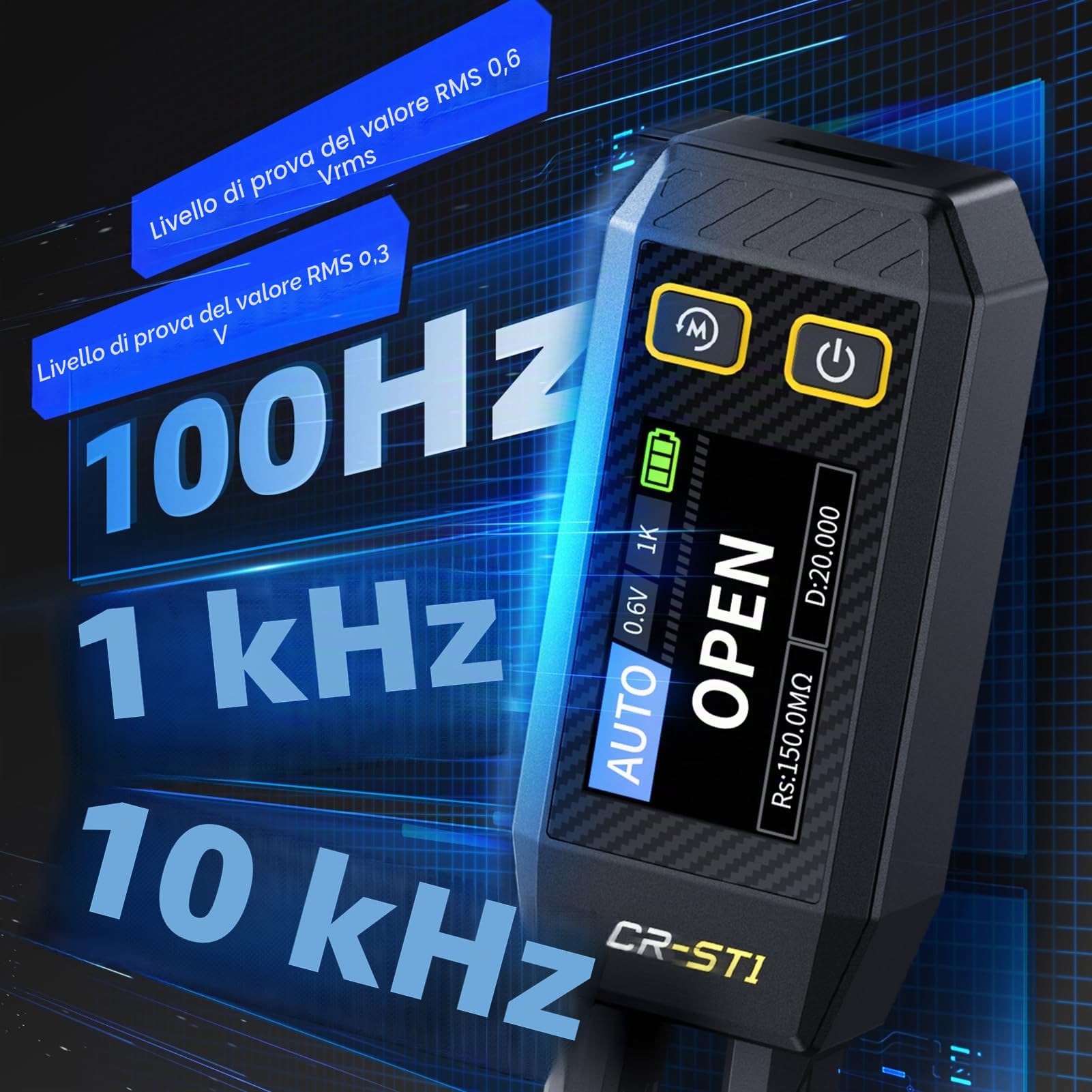 LCR Meter Tester Smart Bridge Tweezer Kit Misuratore digitale Lcr Ponte Resistenza Induttanza Capacità Controllo componenti (LCR-ST1 Tweezer Bridge)