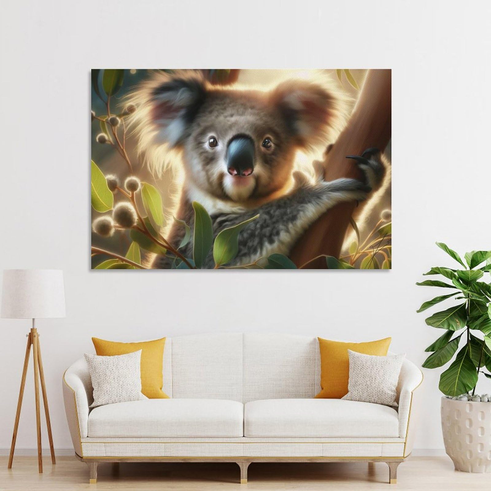 Junmoney Unframe-Style-13 Koala(2) Room Decor Wall Art, 20X30inch(50X75cm), For Living Room, Bedroom, Office Or Hallway, Decorative Artwork With Broad Appeal