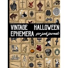 Vintage Halloween Ephemera for Junk Journals Vintage Scrapbooking Supplies and Collage Art | Mystical Stitches | Scary and Dark Shadows Cards | One Side Card Gothic Journal