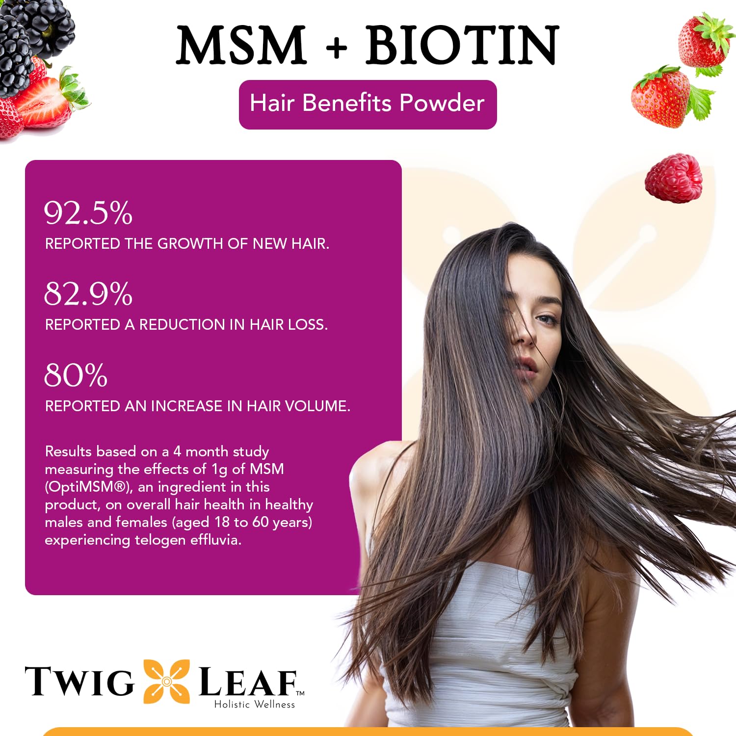 MSM + Biotin Hair Benefits Powder - Hair Growth MSM Supplement for Women — Amazon image 6