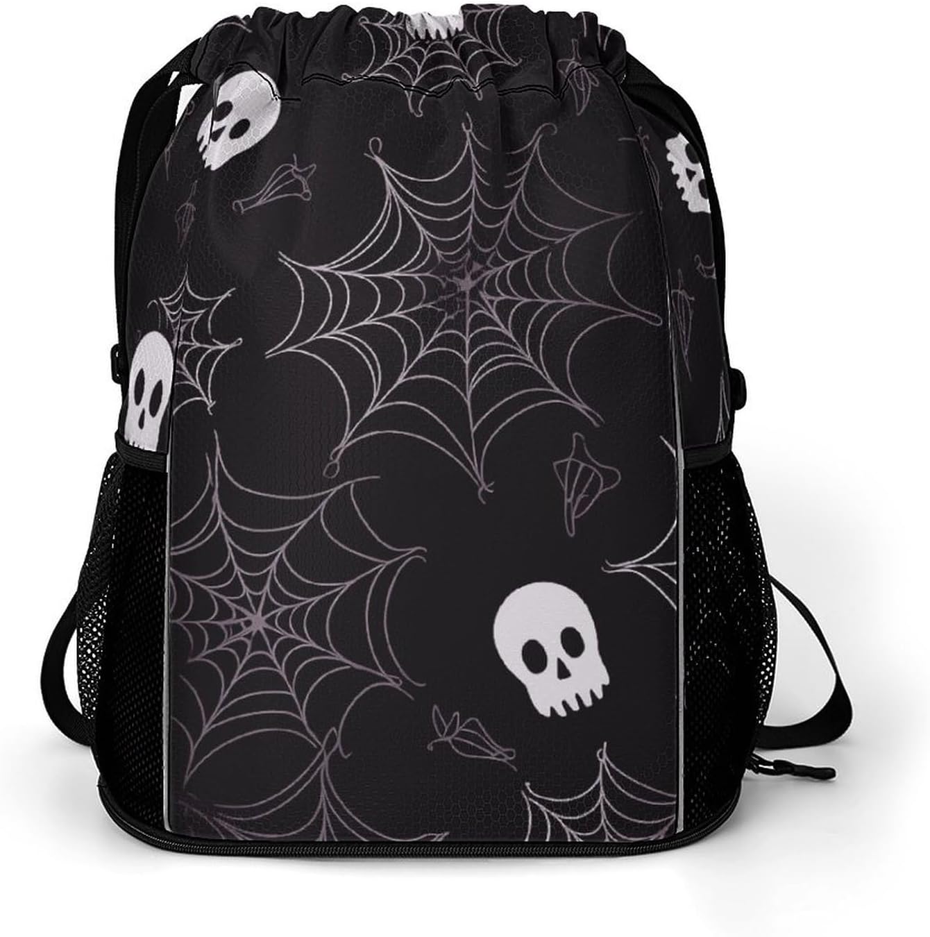 Fitness Drawstring Backpack Waterproof Gym Bag Halloween Goth Lightweight Dry And Wet Separation Swim Bag