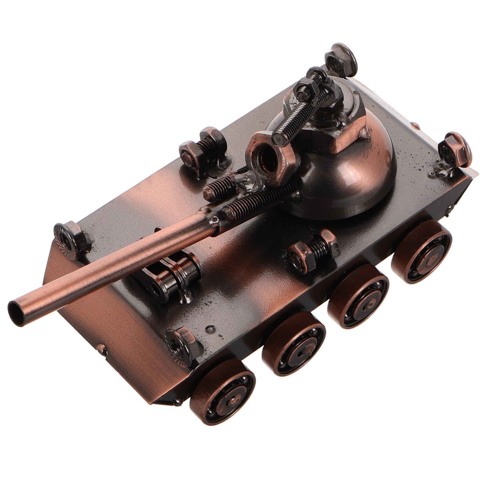 Juguete de tanque realista hecho de hierro para colección y adorno metálico de estanterías