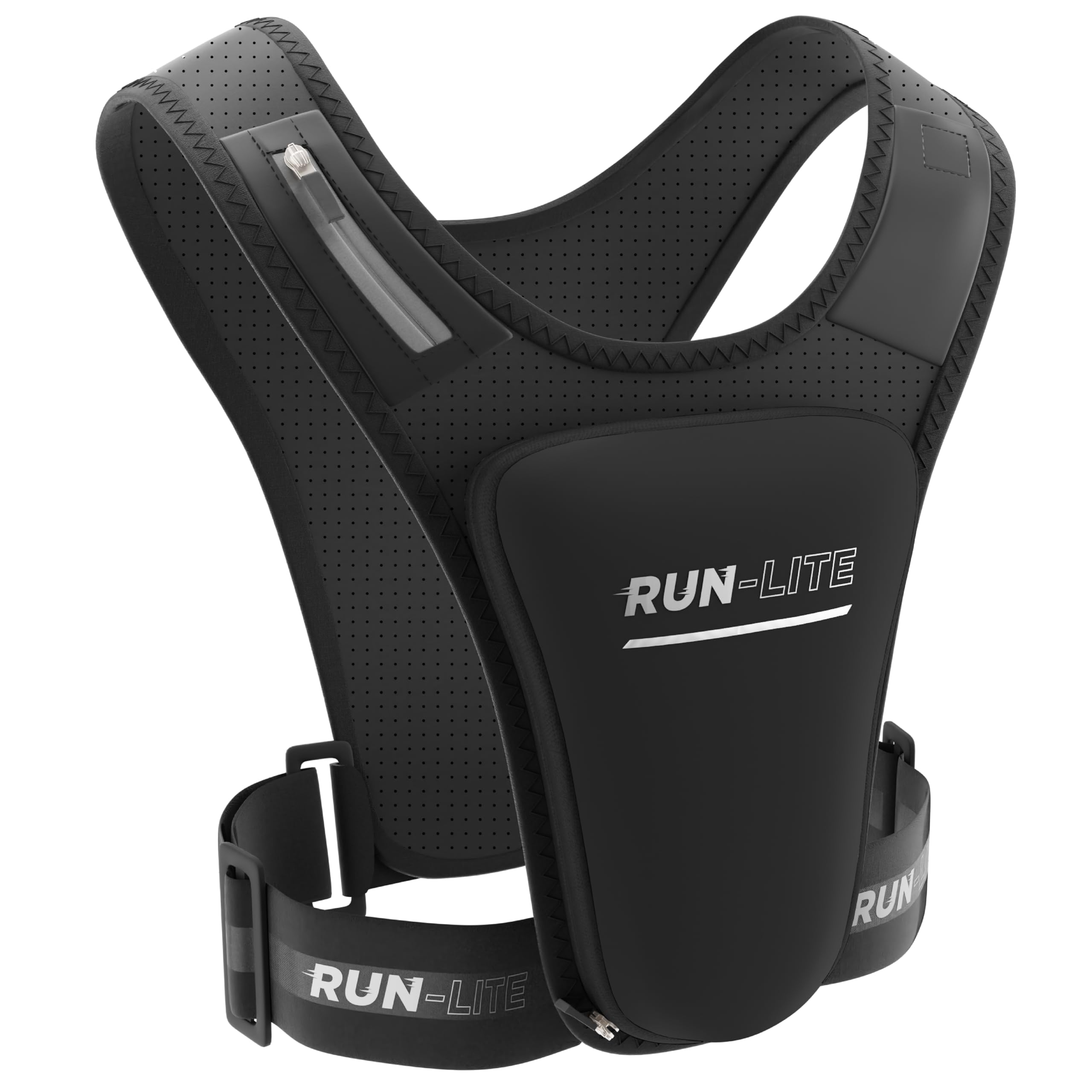 Porta cellulare per gilet da corsa con custodia impermeabile, cintura regolabile, riflettente, 2 tasche sulla spalla per chiavi/gel, telefoni fino a 6,8" (Unisex - Adulto)