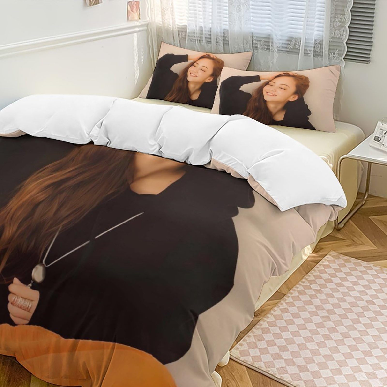 安室奈美恵　AMUROジェット　ベッドカバーセット Amazon｜安室奈美恵 (14) 寝具 3ピース 枕カバー オールシーズンベッド