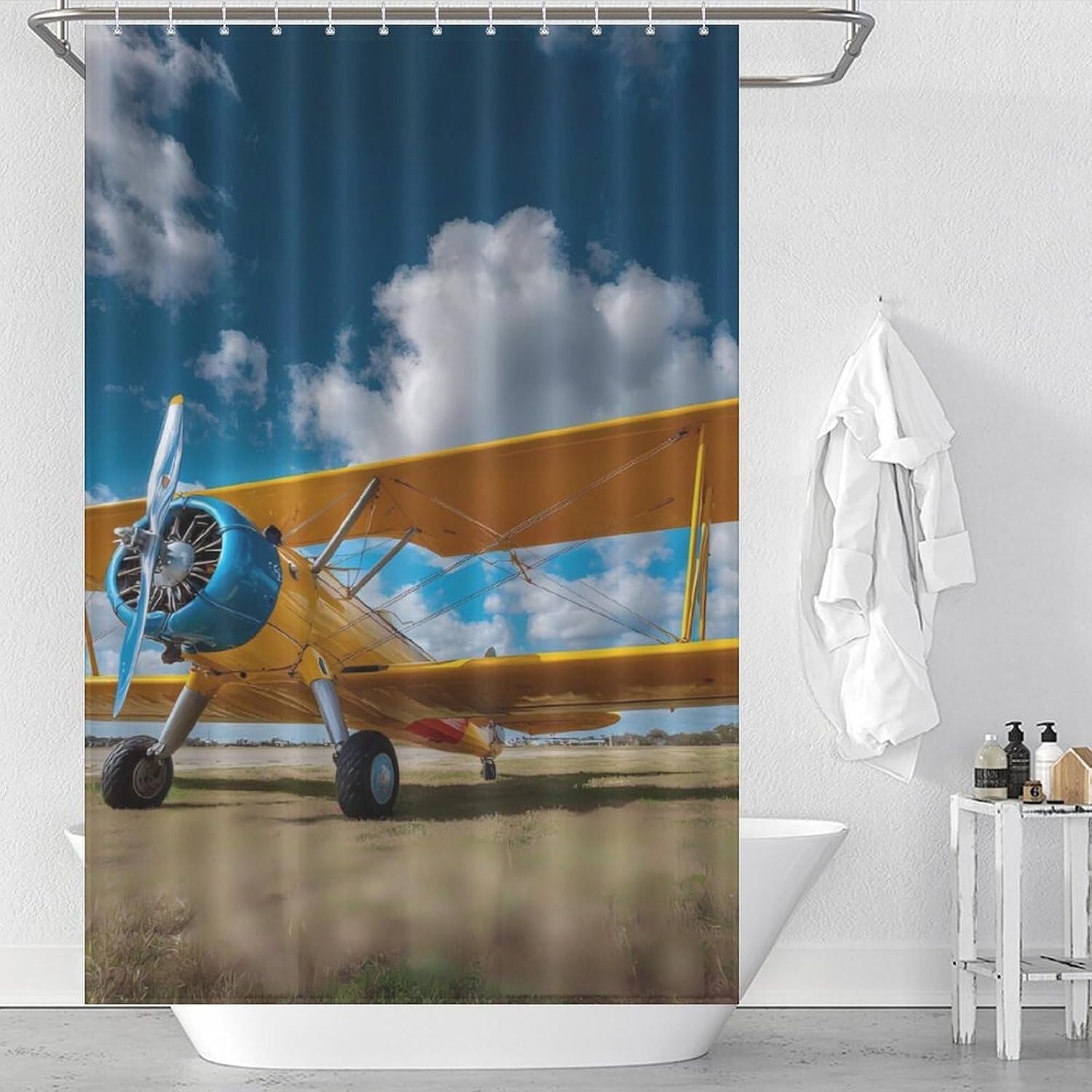 Orange Glider Shower Curtain 46.85x70.87Inch（119x180cm） Polyester Bath Curtain Shower Curtains Printed Decorative