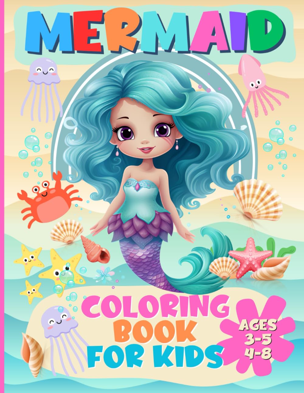 Enchanted Mermaid Coloring Book for Kids Age 4-8 Mermaid Coloring Books ...