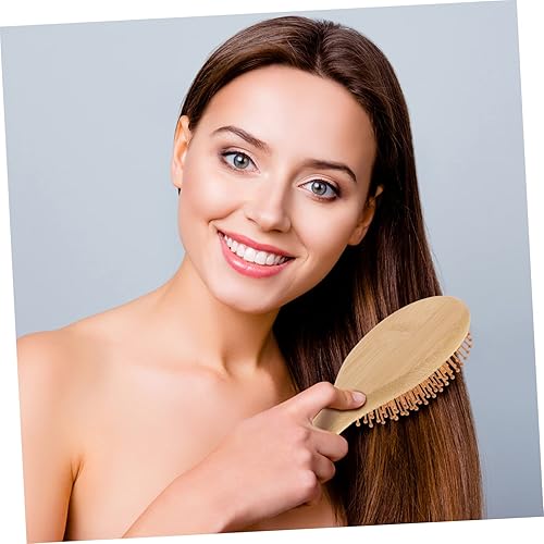 Miniatura 4 de Peine de masaje para el cabello y el cuero cabelludo, herramientas de masaje de madera, cerdas de bambú, cepillo desenredante, cepillo