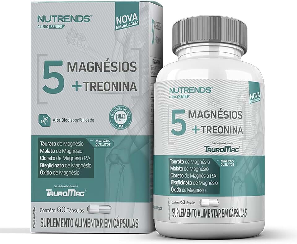 5 Magnésio + Treonina 60 cápsulas TauroMag®