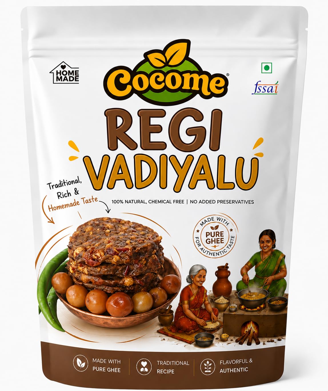 COCOME - Premium Regivadiyalu 2Kg | Jujubi Vada | Regu Pandu Vadiyalu | రేగి పండు వడియాలు-image-46
