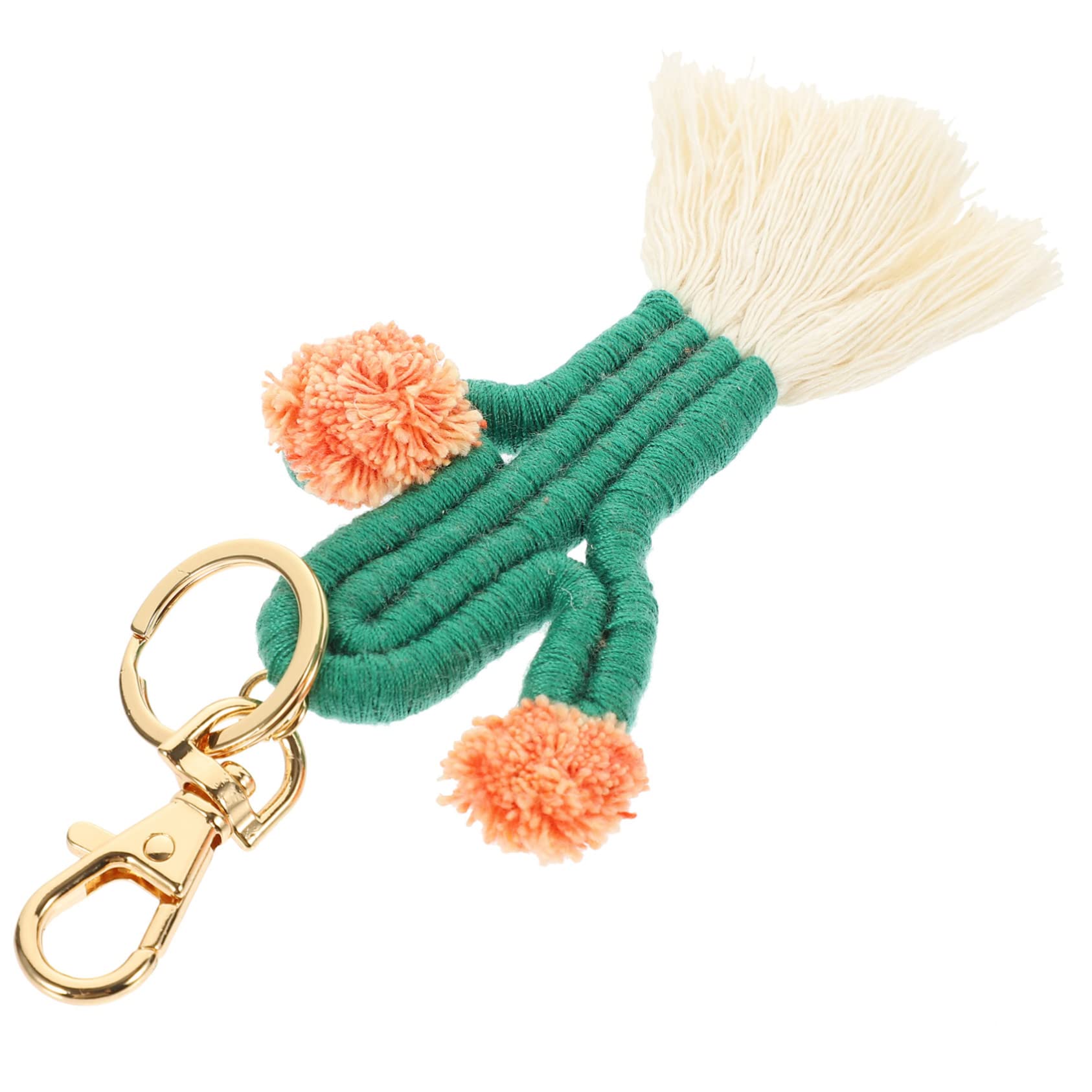 BESTonZON 5stücke Handgewebter Kaktus Schlüsselanhänger Boho Schlüsselbund Zubehör Für Taschen Und Rucksäcke Einzigartiger Für Kreative Projekte
