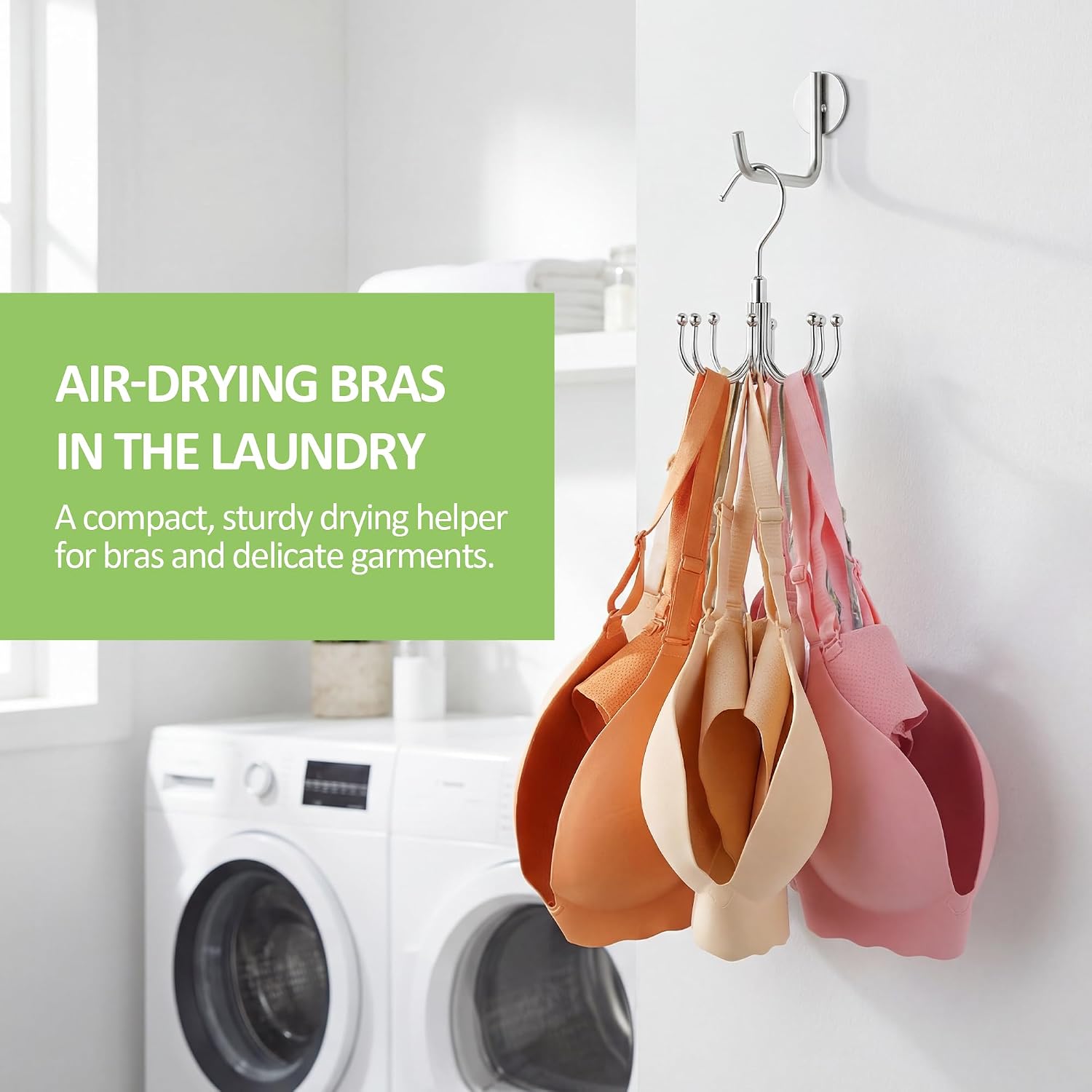 2 Pack Tank Top Hanger, Rotatable Bra Hanger for Closet, Max 24 Capacity Metal Tank Top Holder Storage Space Saving Sport Bra Organizer, Silver