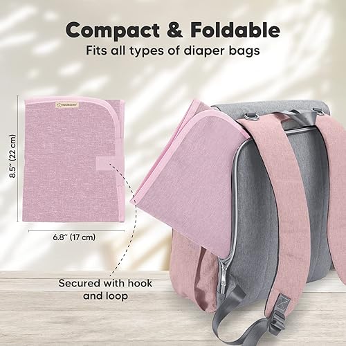 Miniatura 2 de KeaBabies Cambiador de pañales portátil y funda de asiento de automóvil para bebés, tapete cambiador plegable impermeable para bebé, toldo para