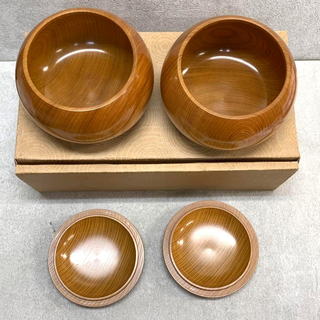 懐志 碁笥 欅 特大 36号 1セット 銘入り 囲碁 碁石入れ 高級碁笥 囲碁