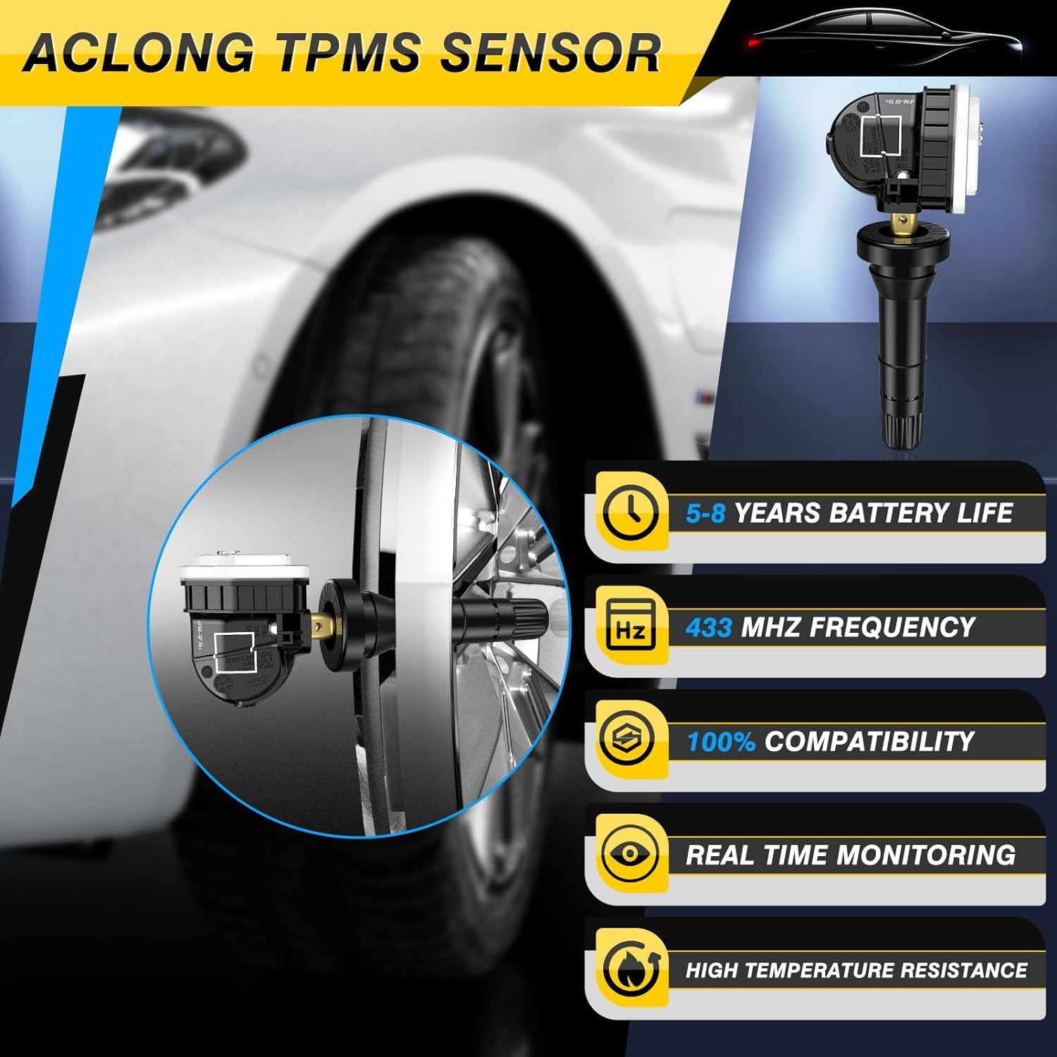 Sensor de presión de neumáticos, sistema de control de presión de neumáticos, sensor TPMS RDKS 433 MHz para Opel Antara Corsa Insignia Meriva Mokka Zafira, TPMS Sensor 13506028