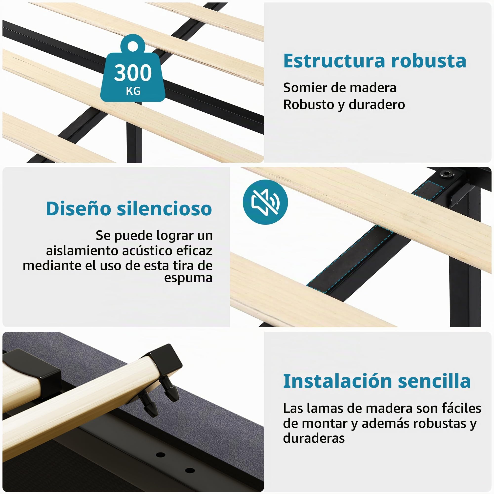 Cama de Matrimonio con Almacenamiento y led, cama Tapizada 160x200 luces led y Cargador Cama con usb y luz led Cama160x200 con 4 Cajones de Almacenamiento, Sin Colchón (A Gris oscuro, 160x200 cm)
