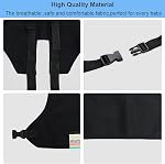 Lychee Siège Harness bébé pour chaise haute - Ceinture de sécurité pour nourrisson universel portable avec sangles réglables, Harnais pour laveur de la petite fille pliable pour le voyage, Panier & Restaurant (Noir)