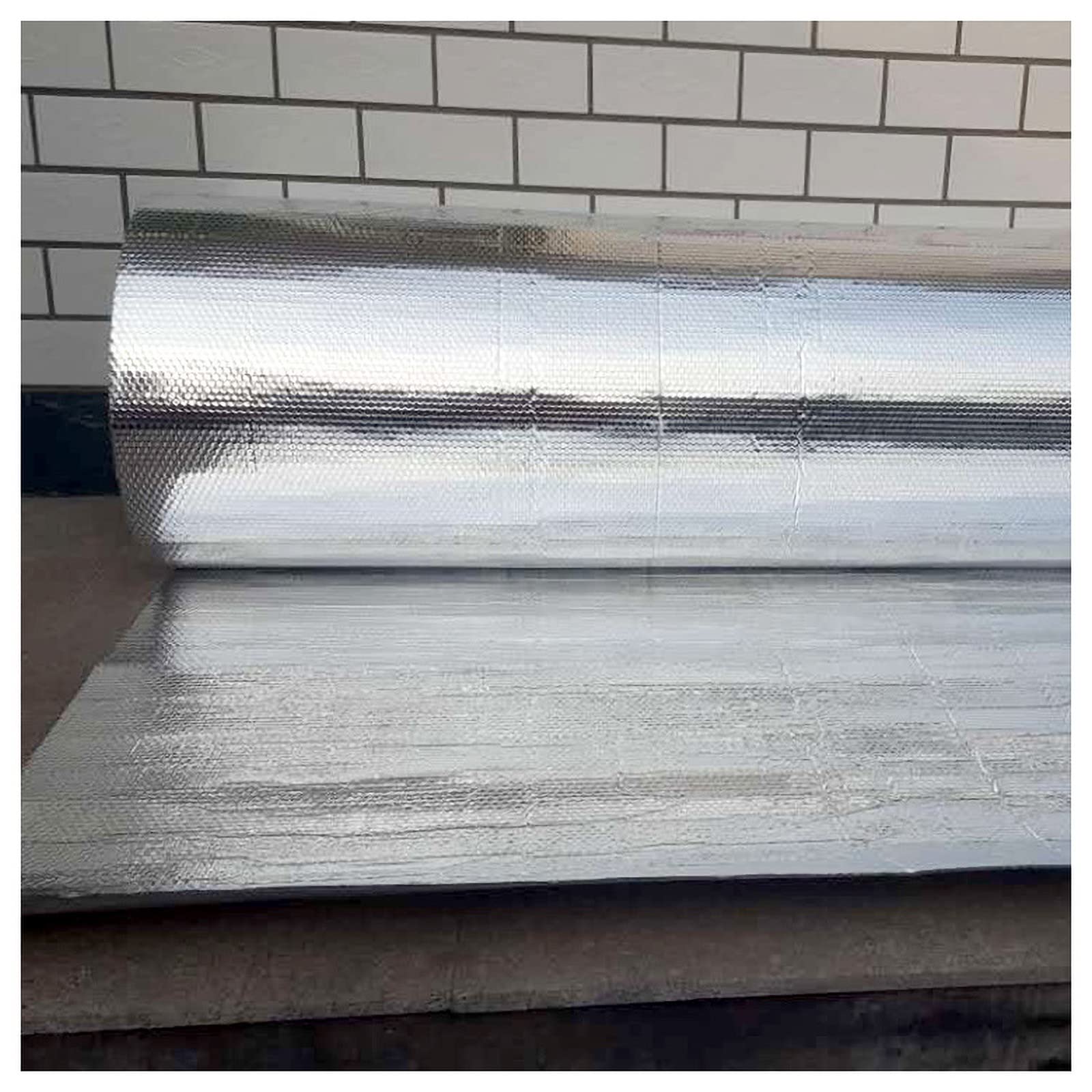 Rollo de lámina Aislante térmica autoadhesiva de 4-5 mm, Barrera de Vapor para radiadores, Varios tamaños, Ahorro de energía para Paredes y Suelos (1 x 20 m [3,2 x 65,6 pies])