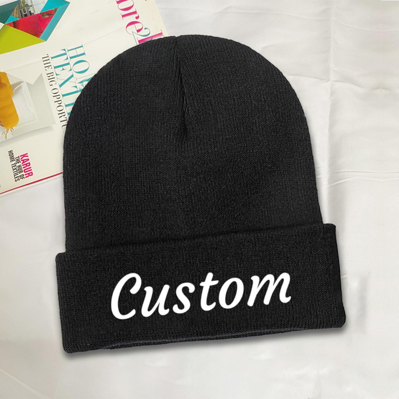 Custom Hats Design Your Own Logo - Men & Women Winter Knitted Hats - Personalized Skull Beanies - gifts211