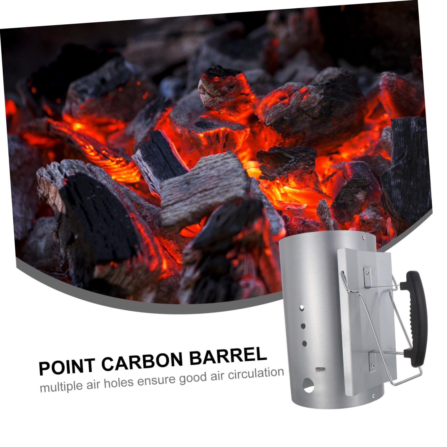 BESTonZON Barbecue Accessori Barbecue Esterno in Secchio Accendifuoco Galvanizzato per Festa Estiva Eccellente Circolazione d'Aria e Nessun Sapore Residuo di Liquido Accendifuoco