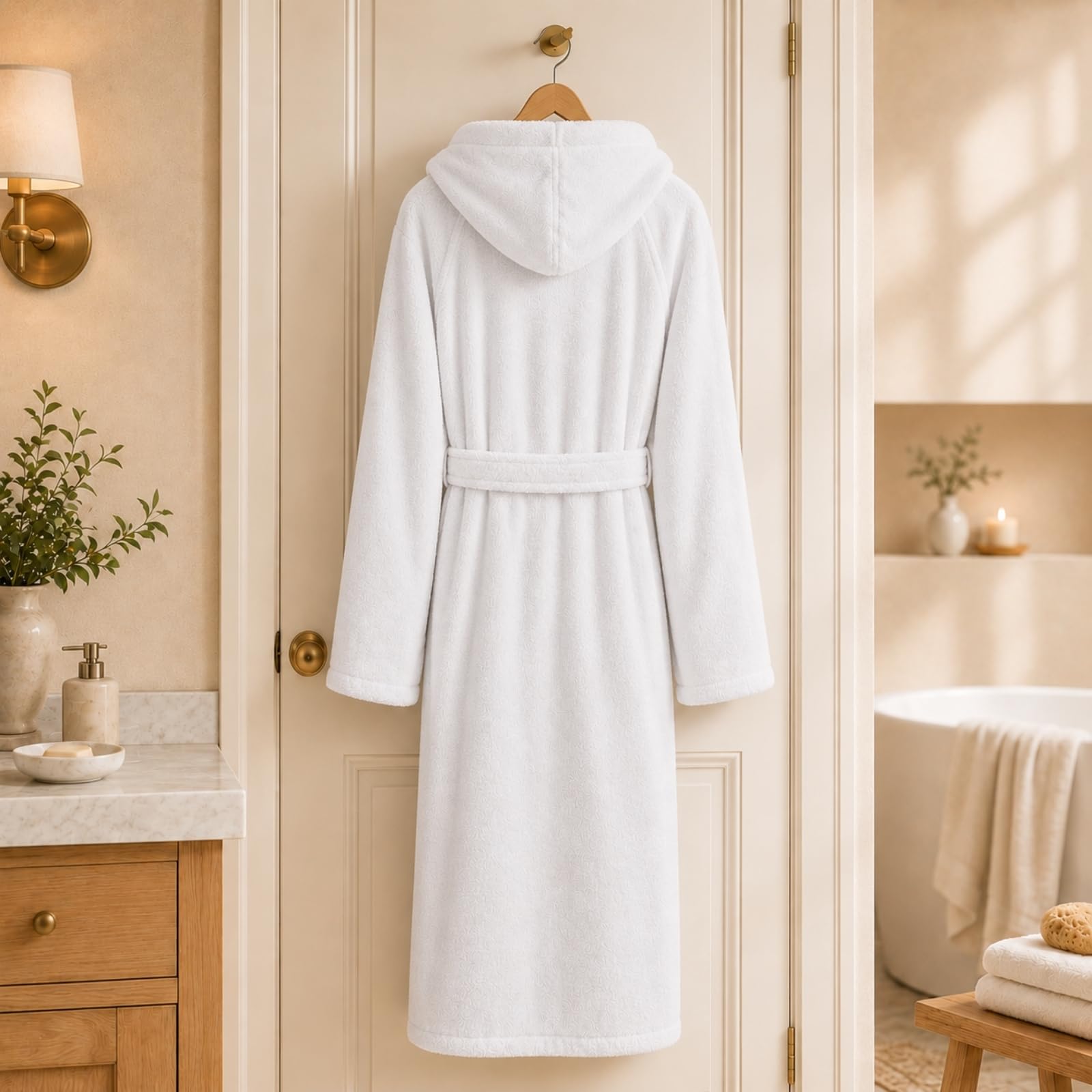 Floringo Bademantel mit Kapuze Mod. 602 Frottee Premium-Soft-Qualität Unisex