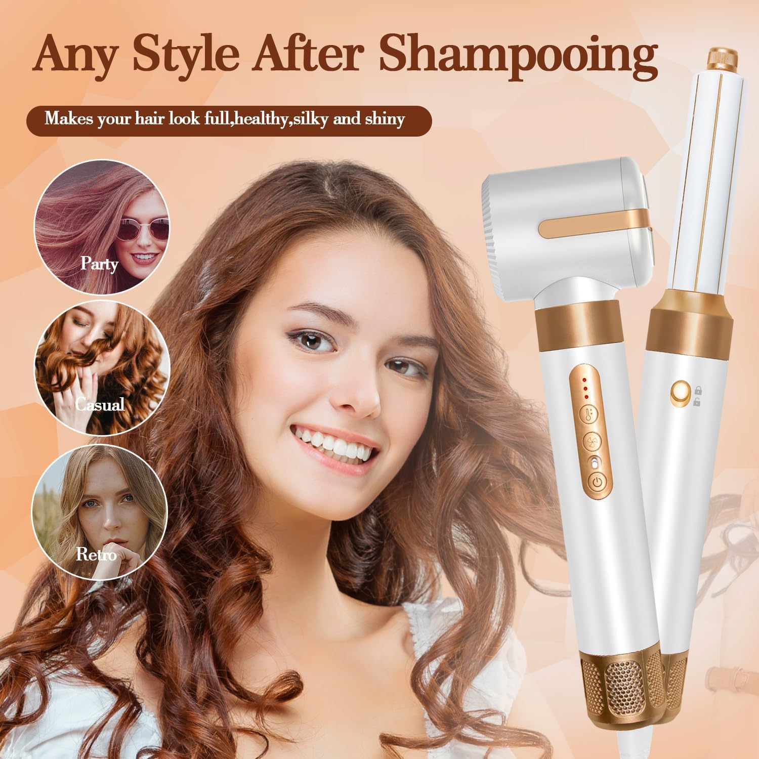 Hair Dryer Styler 7 In 1, High Speed Brushless Otor Blow Dryer Wrap - View #14