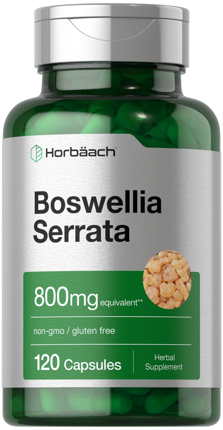 Horbäach Boswellia Serrata Extract Capsules | 120 Count