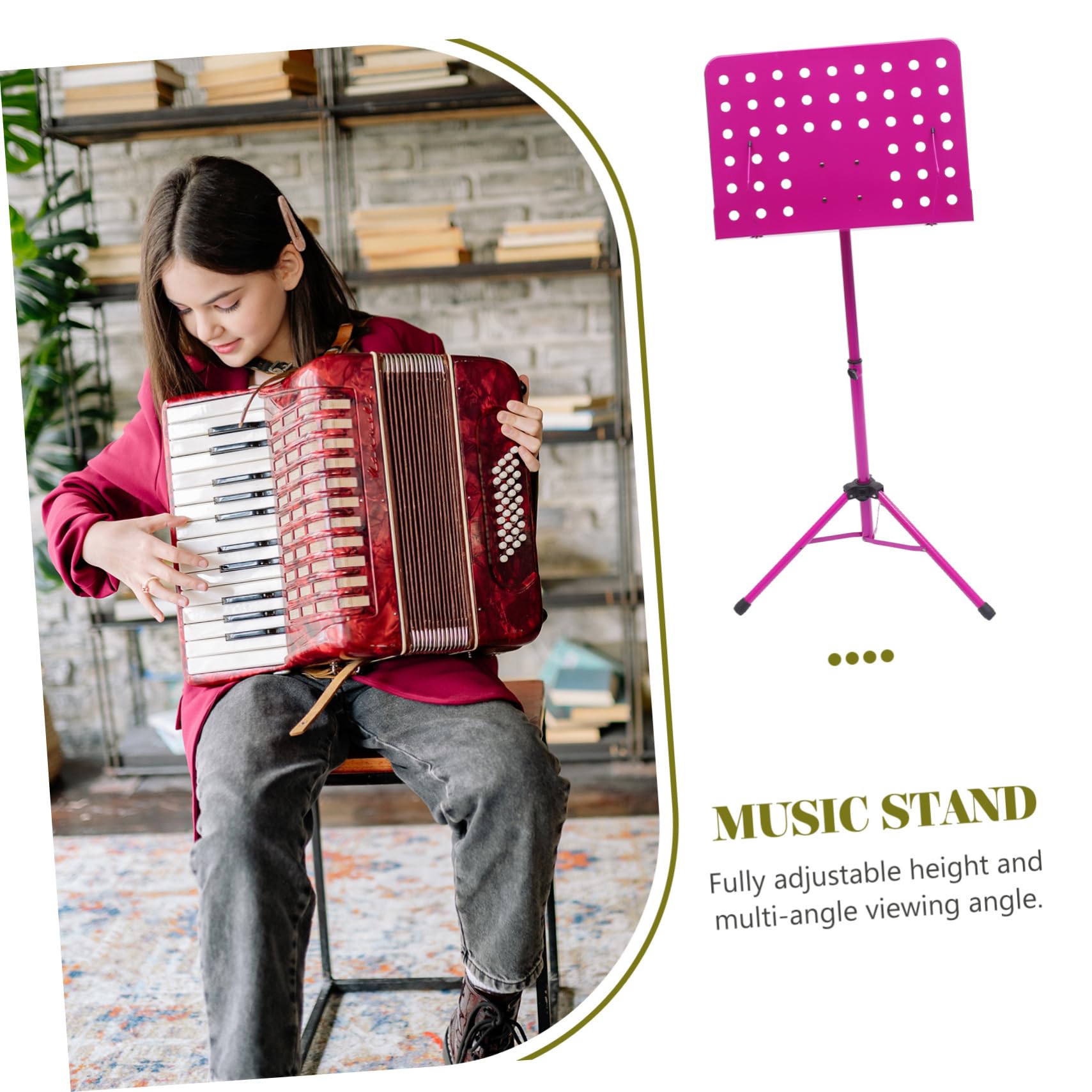 ibasenice Support De Partitions Pliable Aluminium Et Avec De Transport Couleur Aléatoire Pour Musiciens De Guitare Violon Et Saxophone