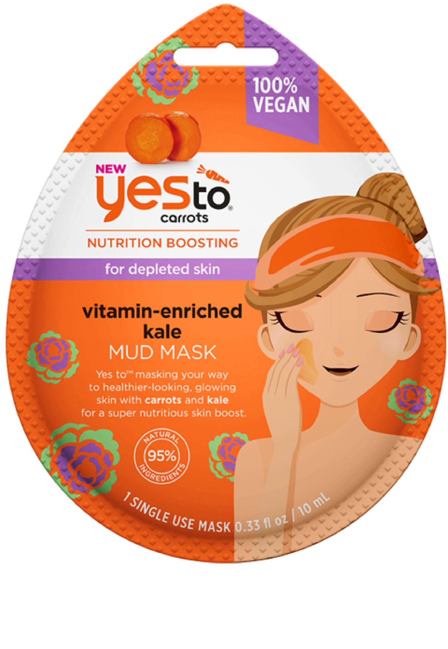 Buy Yes To Carrots tion Boosting Enriched Kale Mud Single Use For