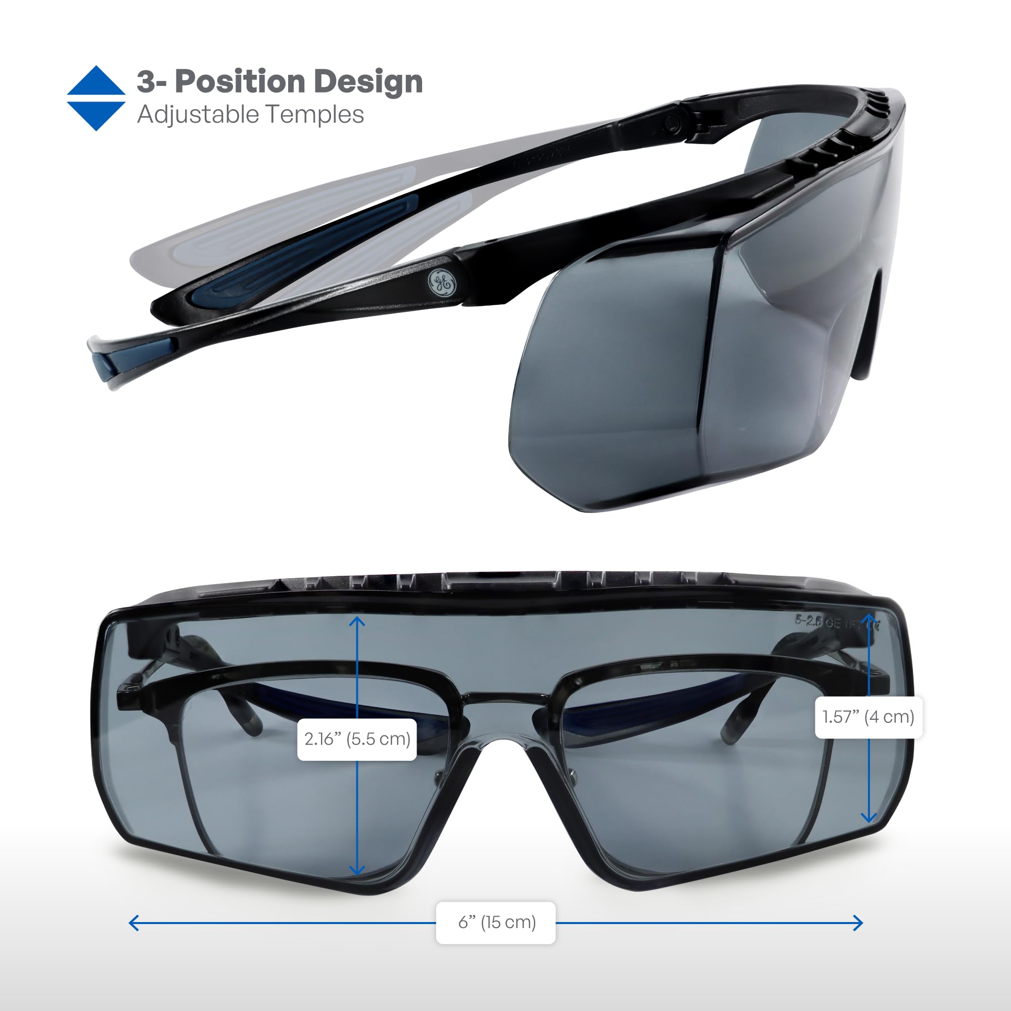 GE Over Glasses Safety Glasses - Prescription Eye Protection -4