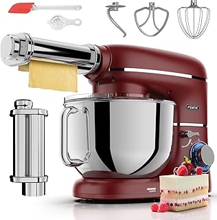 Fentic Küchenmaschine mit Nudelwalze: 2000W, 6,2L Schüssel