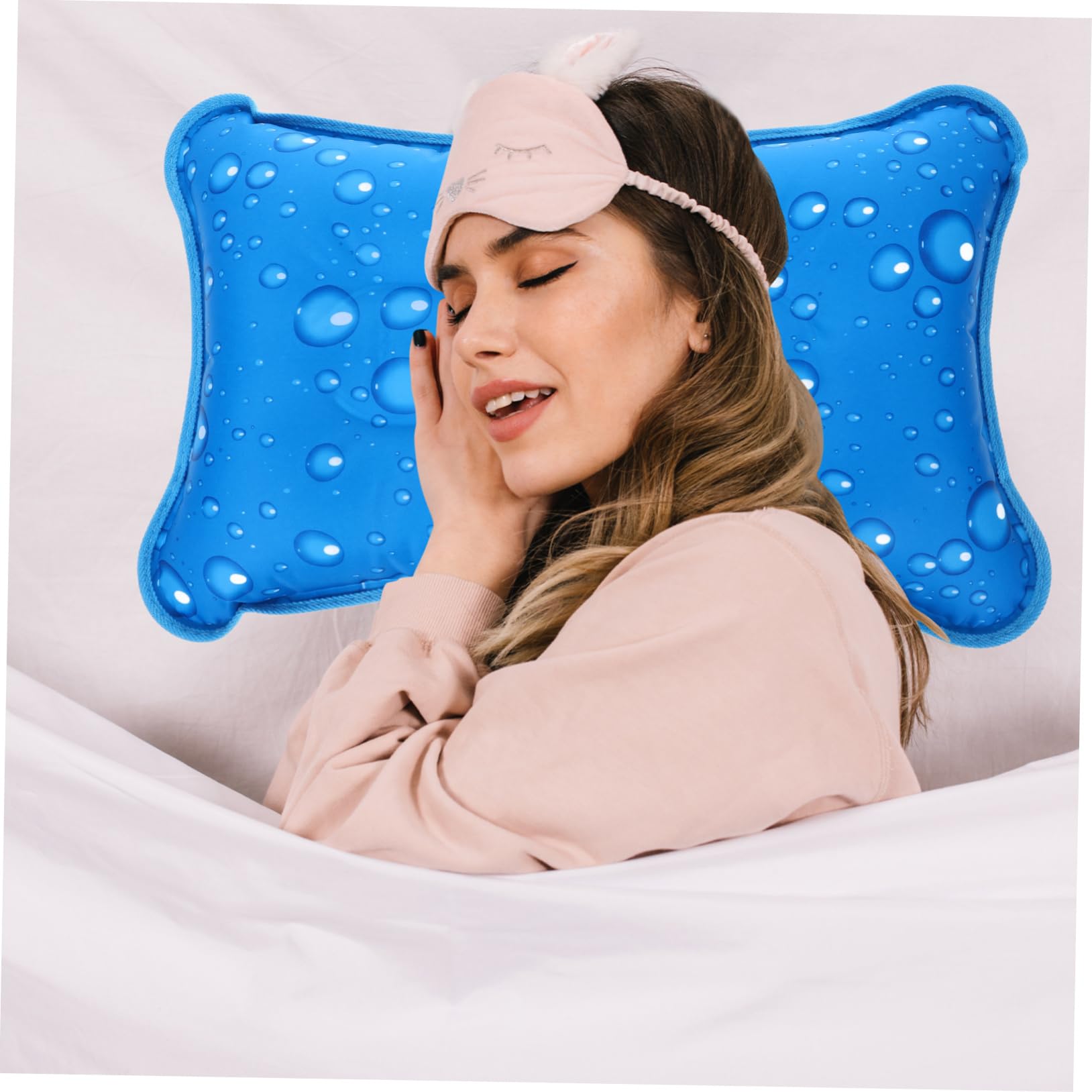 HOLIDYOYO Cooling Self-Inflating Pillow for Sleep Water Fillable Design for Camping Outdoor Use Lightweight Portable for Office and Travel