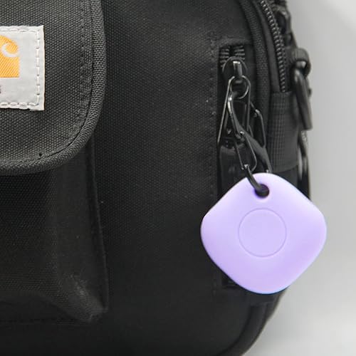 Miniatura 7 de Funda de silicona para Galaxy SmartTag con llaveros, paquete de 2 fundas protectoras antiarañazos con mosquetón (rosamorado)