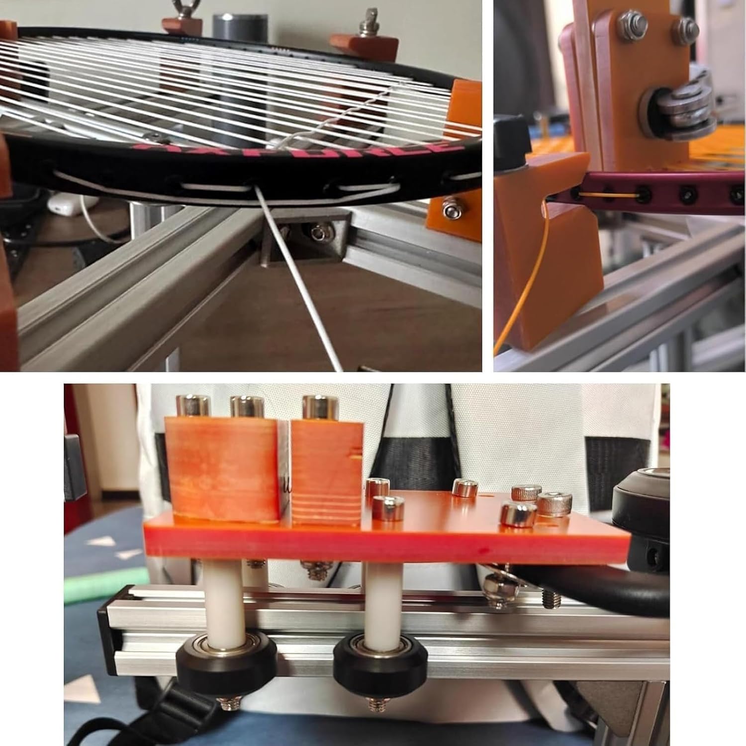 Home use Racket Frame stringing Machine 6-Point Fixed Point stringing Machine DIY Racket stringing Tool + Racket stringing aid