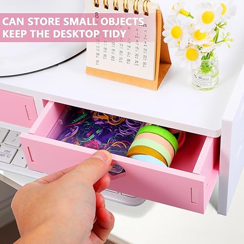 Miniatura 7 de Ergonomic Laptop Riser Stand for Desk Computer Monitor Elevation Stable Desktop Organizer for Home Office Space-saving Small Monitor Stand Riser