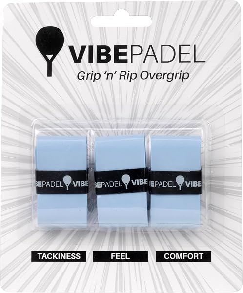 Grip 'n' Rip Overgrip Padel – Impugnatura Antiscivolo per Presa Perfetta su Racchette da Padel, Pickleball, Squash, Badminton - 3 Pezzi - Colori Multipli - Accessorio Padel e Idea Regalo - 1