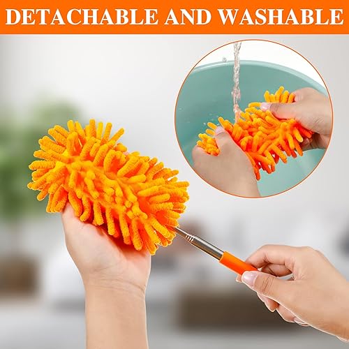 Miniatura 6 de 10 repuestos de microfibra para plumero repuestos de superficie lavables cabezal de repuesto para barredora limpieza del hogar muebles ventana de