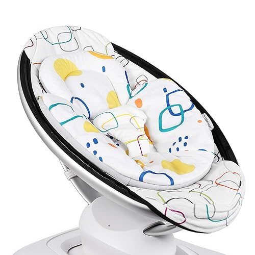 Miniatura 7 de Inserto infantil compatible con 4Moms MamaRoo y RockaRoo Swing tela suave de felpa que se invierte a malla fresca transpirable inserto para recién